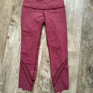 Lululemon wunder under leggings with scallop edge sz6